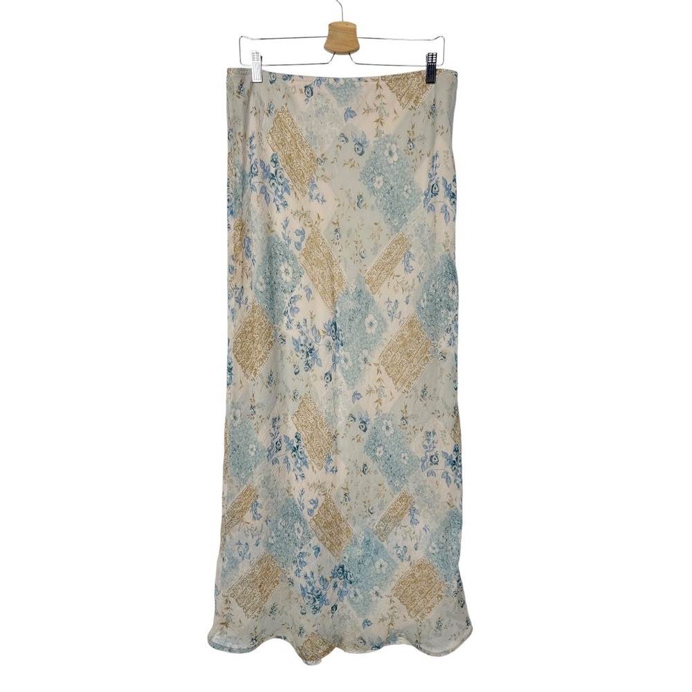 Rag Vintage 90s‎ Floral Patchwork Maxi Skirt Womens Large Cottagecore Boho